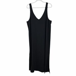 Lululemon V Neck Midi Dress Black Size 12